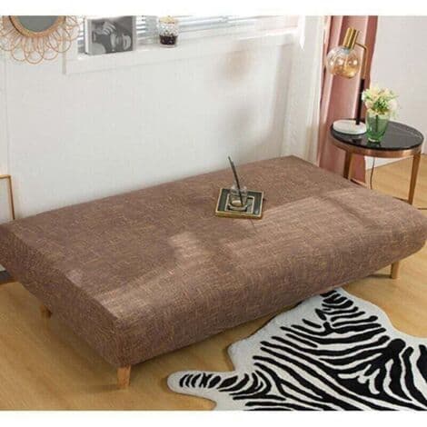 Strækbar sofabetræk uden armlæn – Polyester og spandex – Elastisk pasform til sovesofa 180-220cm – Maskinvaskbar