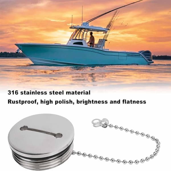 Bådbrændstoftankdæksel med nøgle 316 rustfrit stål maritimt gastankdæksel til båd yacht 50mm
