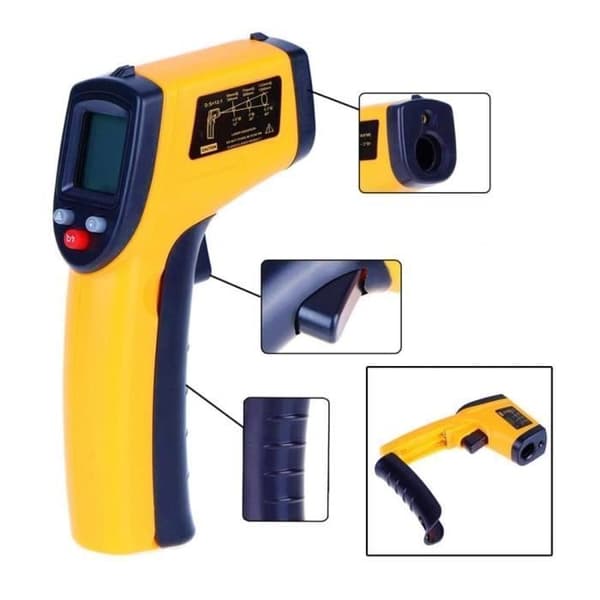 Infrarødt termometer - Laser - Temperatur -50 til 400°C - Bakgrunnsbelyst LCD-skjerm