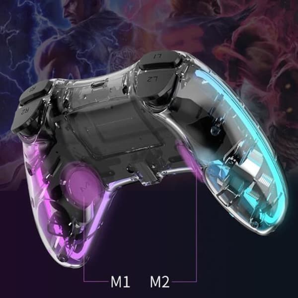 Gamepad - Mishang - Bluetooth - Kompatibel med Android, PC, iOS, Switch, PS4 - Belyst