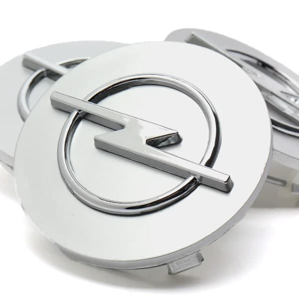 4-pak - Opel Centerkapsler / Hjulkapselmærker 59 mm - Silver