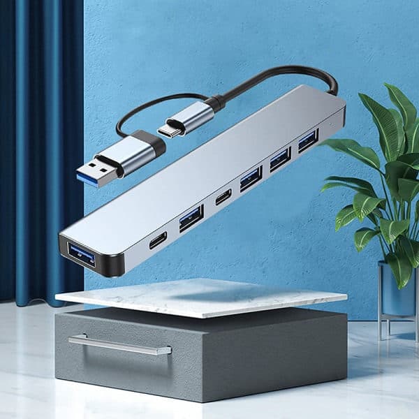 USB C Docking Station USB C Hub Adapter til flere skærme med 4 TU 4 i 1