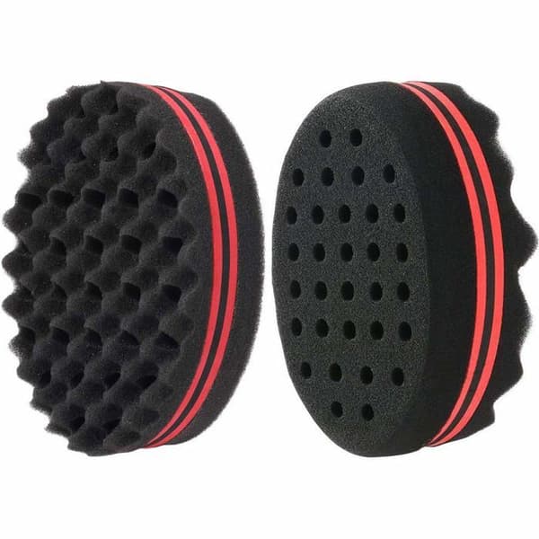 Svamp Hårborste, 2-pack Curl Sponge Magic Twist, Wave Barber Hårborste Svamp, Afro Curl Svamp, Dread Locking