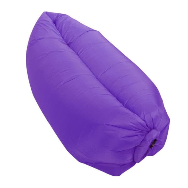 Sammenklappelig oppustelig sofa – 3-sekunders oppustning, ergonomisk design – vandtæt – til camping, strand, pool – lilla