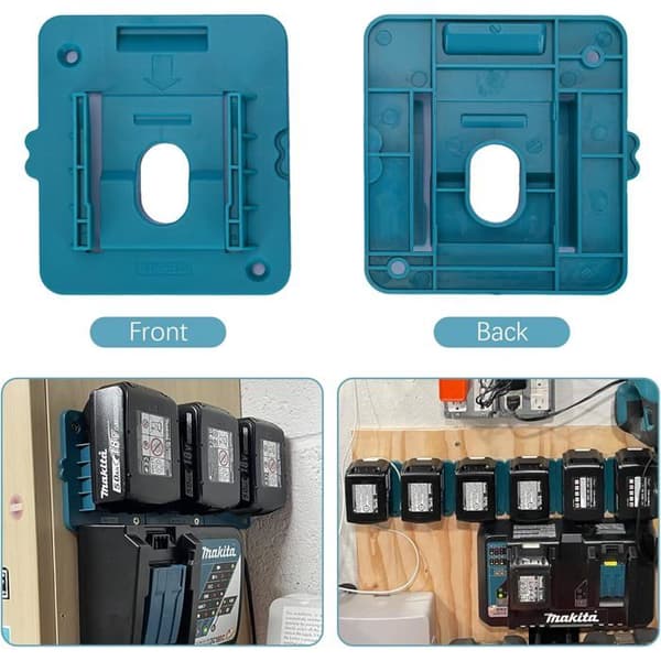 Väggfäste för Makita 18V Bosch-batteri (5-pack), kompatibelt med modellerna BL1860 och BL1850 (batterier ingår ej).