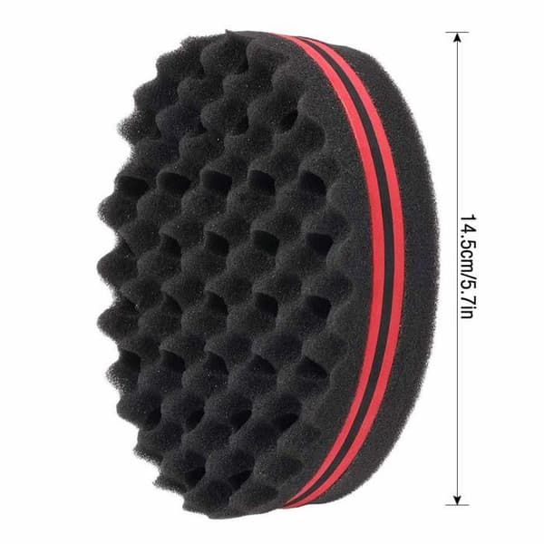 Svamp Hårborste, 2-pack Curl Sponge Magic Twist, Wave Barber Hårborste Svamp, Afro Curl Svamp, Dread Locking