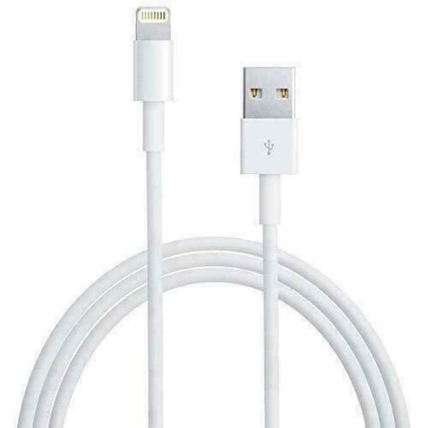 USB-opladerkabel - 1M - Hvid - Kompatibel med iPhone 6 til 11 Pro Max - Forstærket