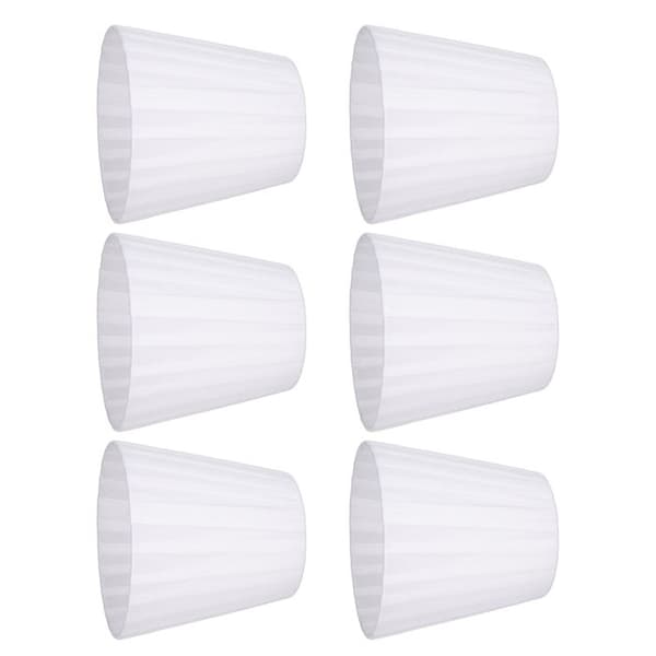 6 st tyglampskärmar – PX86 – 6-pack Ekonomi, Modern Vit, Ø14 cm – Vardagsrum Sovrum