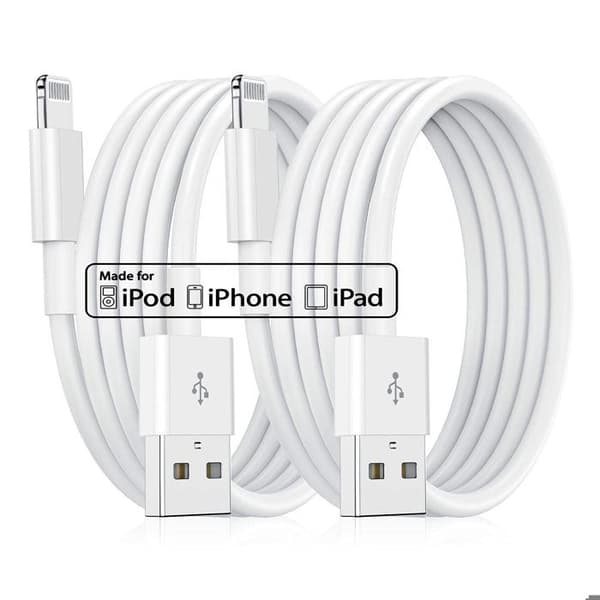 Laddningskabel - USB till Lightning - 1M - 2 stycken - Kompatibel med iPhone 5 till 14 Pro Max