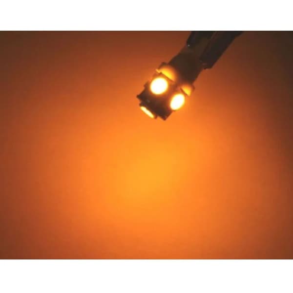 10 stk gule lys, T10 w5w LED 5050SMD 12v DC 10 stk