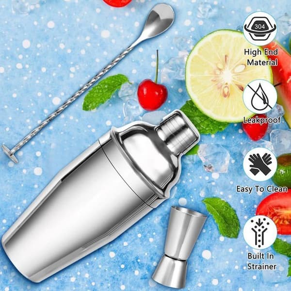 Cocktailshaker, professionelt cocktailsæt, 750 ml cocktailshaker i rustfrit stål
