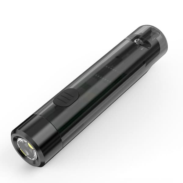 Mini LED Lommelygte – 7 Lystilstande + Nødfløjte – Ultra-Kompakt til Camping og Vandring – Sort