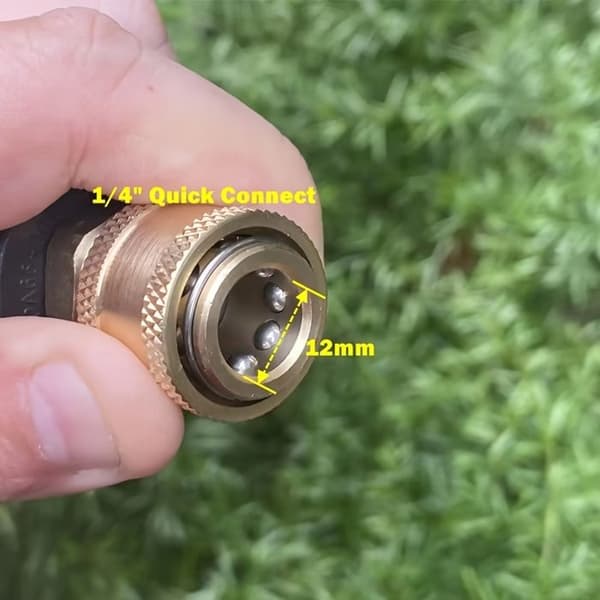 Adapter för högtryckstvätt, 1/4\" snabbkoppling, för anslutning av vattenpistoler.