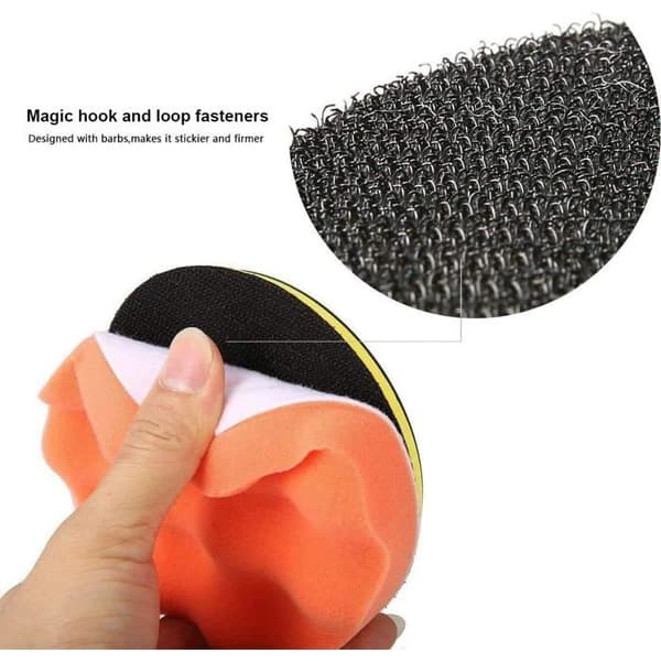 25-delers sett med 7,6 cm (3 tommer) poleringsputer, svamppoleringsputer med M10 boreadapter