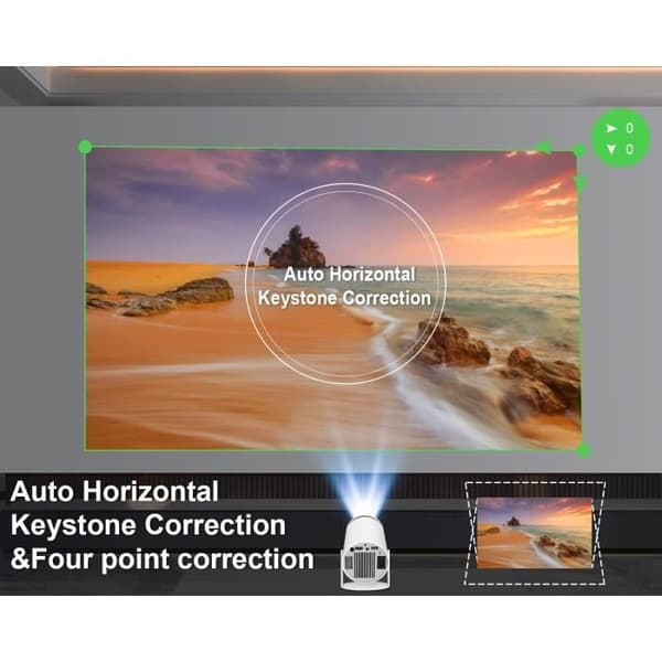 Mini bärbar projektor - A15 - 4K Full HD - WiFi 6 - Android 11.0