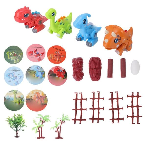 Magnetisk Dinosaur – Lysende Brachiosaurus – Pedagogisk DIY – Mykt LED-lys – STEM-leketøy 3+