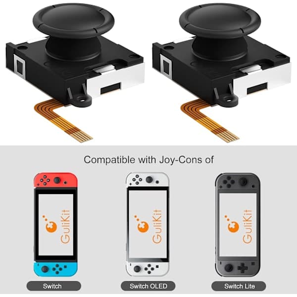 Guli Switch -ohjaimen vaihtosarja, ilman virtaa, Hall-efekti-ohjain Switch Joyconille, OLED Switch Joyconille ja
