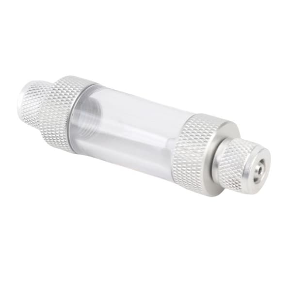 CO2-bubbelräknare med dubbla utlopp – W00-02B – backventil i metall – aquascaping – silver
