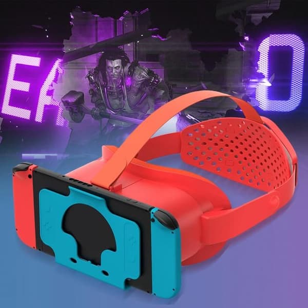 VR-headset 3D VR-briller med justerbar linse og hovedbånd med justerbar HD-linse til Switch og Switch OLED