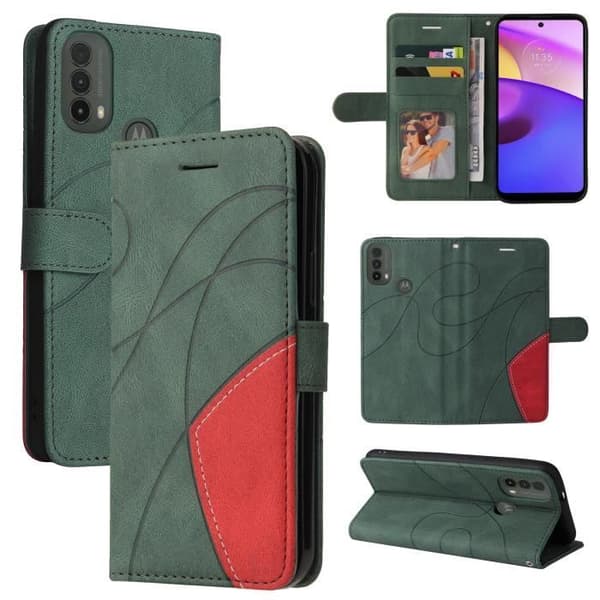 Motorola Moto E20 E30 E40 Lommebokveske Etui Deksel til Motorola Moto E20 E30 E40 Beskyttelsesdeksel Grønn