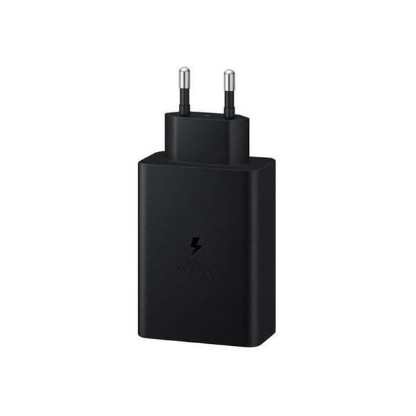 Trio 65W strømadapter - 2 x USB-C - 1 x USB-A - Sort - Kabel medfølger ikke