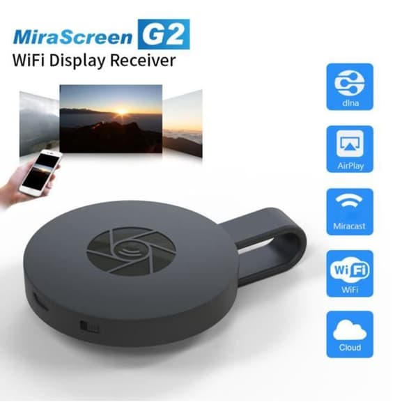 Mirascreen G20 Trådløs HDMI Multimediemottaker 1080P - Svart