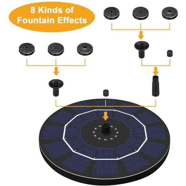 Solar Fontänpump - Märke - Modell - 2.5W - Flytande - Blå - Plast - Harts - Sol - Nej