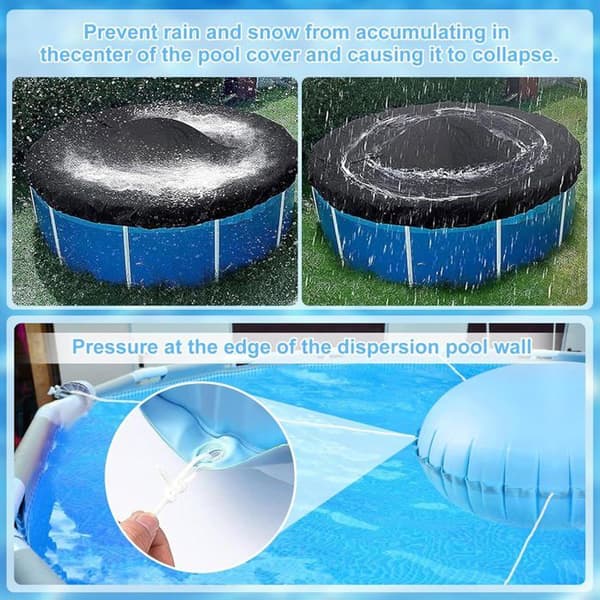 Luftkudde för pool, vinterkudde för pool, 4 x 4 fot, vinterluftkudde, vinterpoolskydd, poolkudde