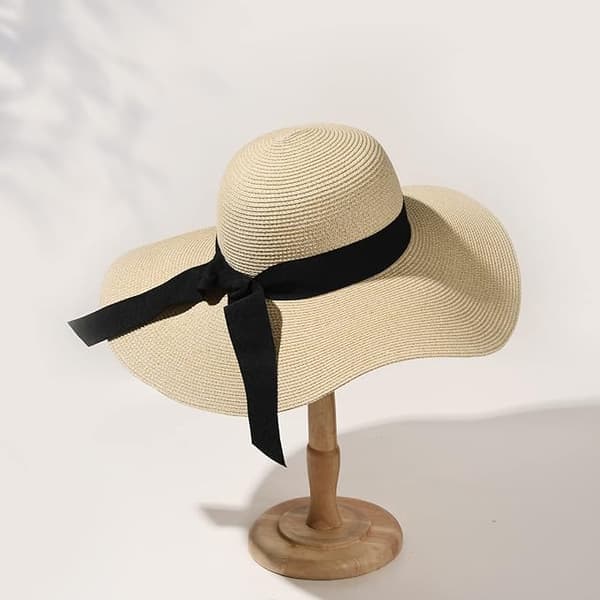 Sommer foldbar strandhat dame solhat med bred skygge