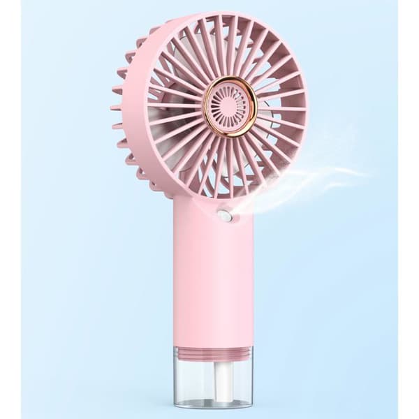Bærbar anti-røg ventilator, 3-trins genopladelig USB-lommeventilator (pink)