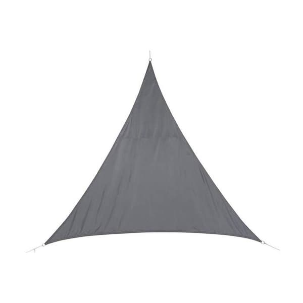 Trekantet \"Curacao\" solsejl, skifergrå, 2x2x2m, polyester - Hespéride