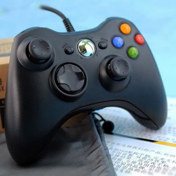 Gamepad - Microsoft - Xbox 360 - Trådbunden - Svart - PC-kompatibel