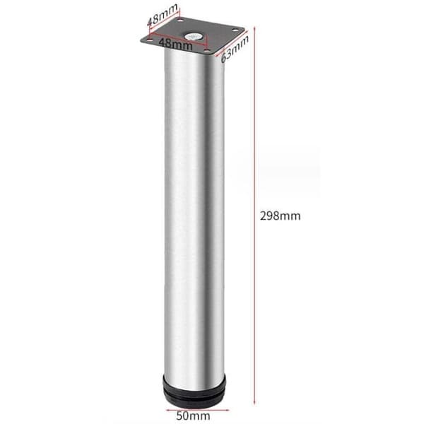 Justerbare møbelben, sæt med 4 – 304 rustfrit stål – Justerbar højde 300-315 mm – Slidstærk ABS-base