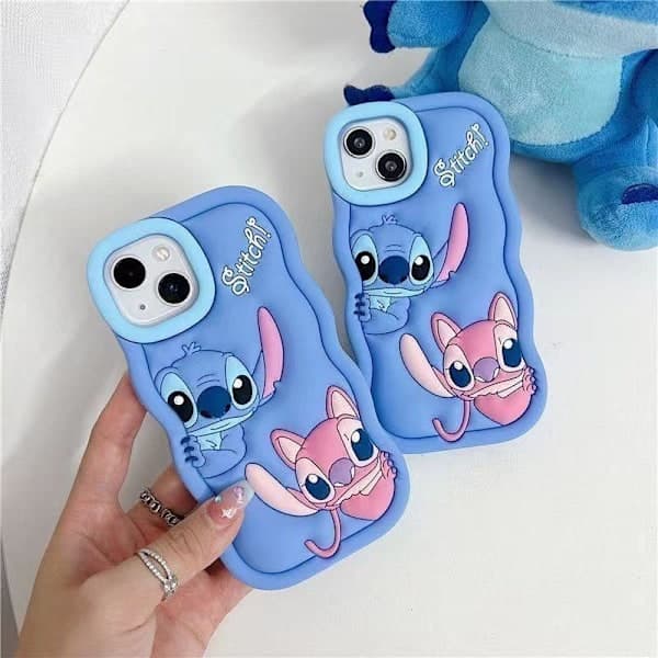 Lilo & Stitch Silikondeksel Kompatibelt med Samsung A16[JSR] bl\u00e5