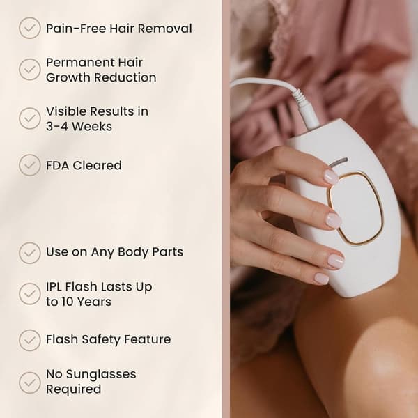 Epilator, IPL epilator med pulserende lys, Epilatorer med pulserende lys, til ansigt, armhuler, ben og krop