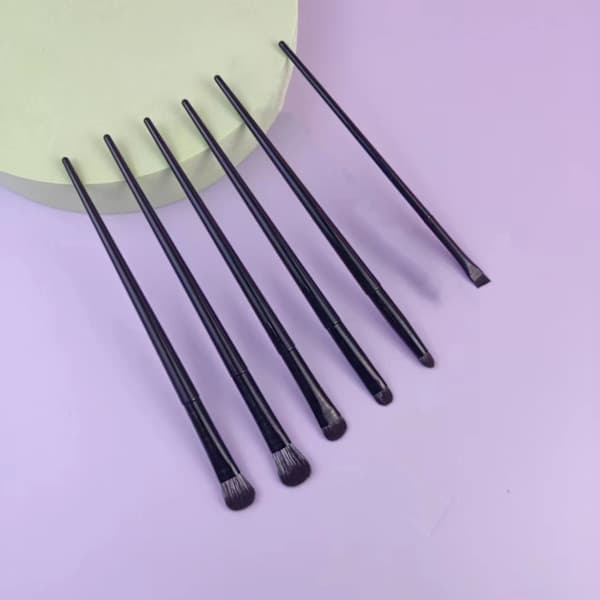 3 stk. Makeupbørster Øjenskygge Eyeliner Øjenbryn Makeup - Sort Sort