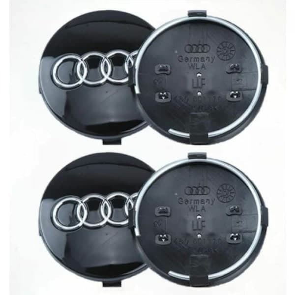 4 stk Audi bil OD 69mm hjulkapsler, kompatible med A4, A4L, A6L B