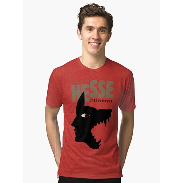 Hermann Hesse Tri-blend T-shirt Red L_Front