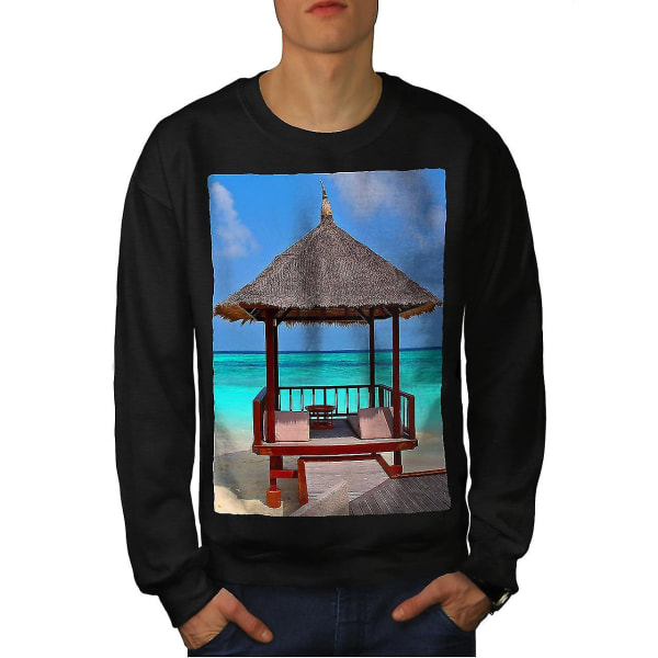 Sea Holiday Photo Män Blacksweatshirt S