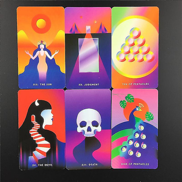 Tarotkortdäck Set och set för mystiska måndagar Tarotfestbordsspel Familjeunderhållning44st Ts44