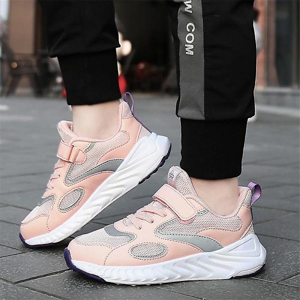 Barn Sneakers Pojkar Flickor Andas löparskor Mode Sportskor K851 Pink 30