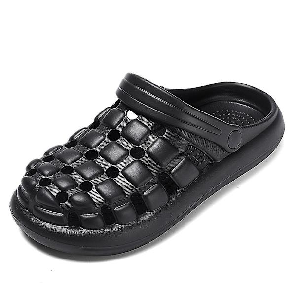 Strandtofflor för män Modesandaler Utomhus Halkfria inomhusskor 3B2104 Black 40-41
