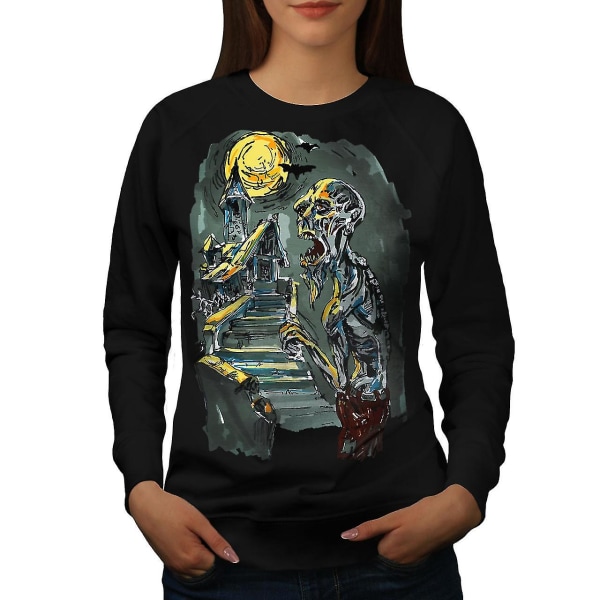 Graveyard Zombie Zombie Women Blacksweatshirt L