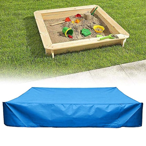 Dammtätt skydd Sandbox Cover Vattentätt Sandlåda Pool Cover Blue 180x180