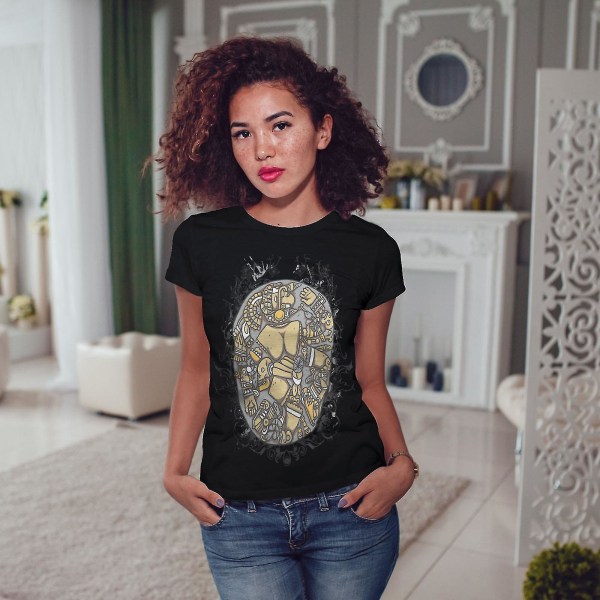 Mosaic Art Random Women Blackt-shirt XL