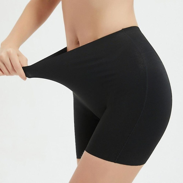 Dam Midjeträningsskor Svett Bastu Byxor Body Shaper Leggings Slimming Byxor Butt Lifter Sexiga Shapewear Magkontroll Trosor, 3 Points Svart XL