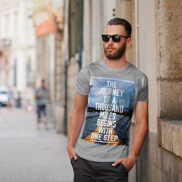 Motivationscitat Mode T-shirt för män L