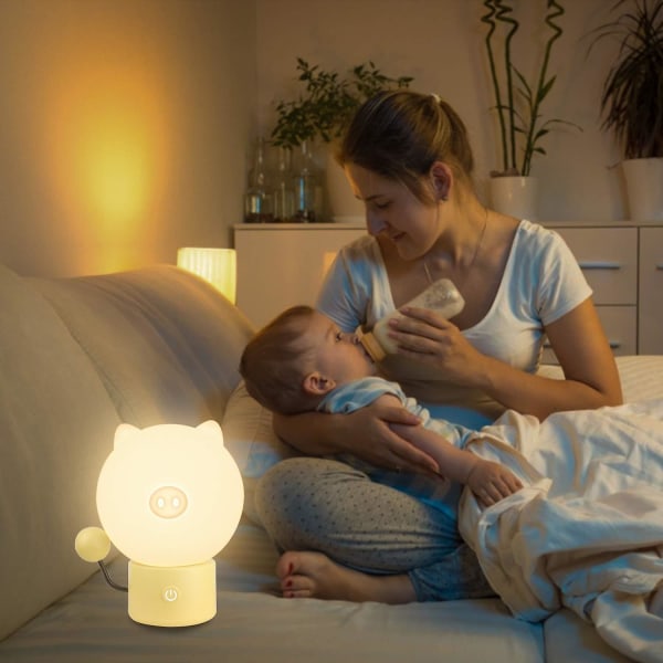 Nattlampa Barn Baby, Nattlampa Barn Touch Lampa Led Sänglampor För Baby Rum Sovrum Batteri