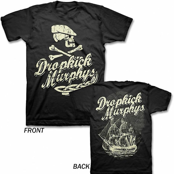 Dropkick Murphys Scally Skull Ship T-shirt L