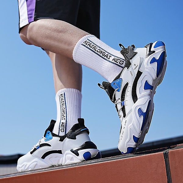 Basketskor för män Andas Sneakers Löparskor 3A6636 BlackBlue 41